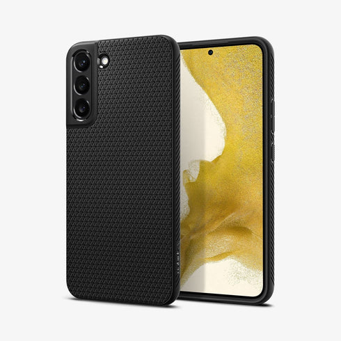 ACS03915 - Galaxy S22 Ultra 5G Case Liquid Air in black showing the back